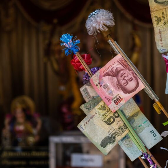 thai baht notes decorated on the money tree for bu 2022 09 21 21 21 16 utc 1